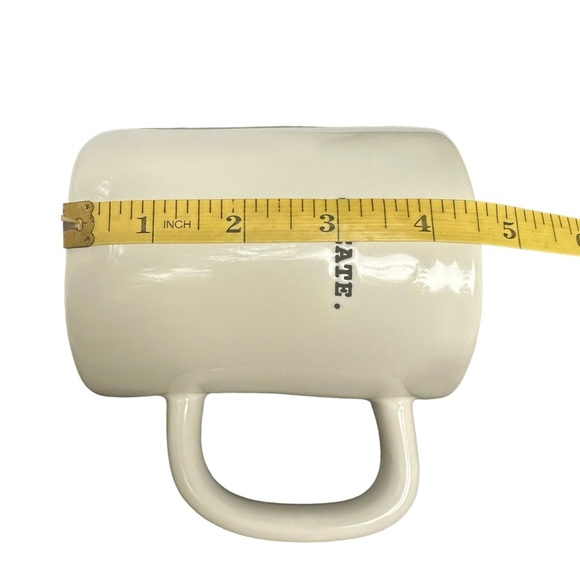 Rae Dunn CREATE Mug Coffee Tea White with Black Typewriter Letters NWT 2017 OG - Picture 10 of 12